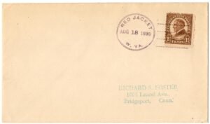 US West Virginia, Red Jacket 553 on Fancy Cancel Cover