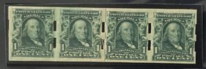 US Vending Machine Perforations #314 Schermack Type III LH Fine; VF