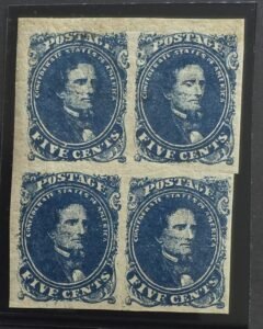 US Confederates - CSA #4 Hinged VF