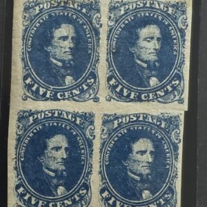 US Confederates - CSA #4 Hinged VF
