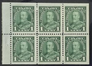 Canada #217b Unused/NH VF Booklet Pane