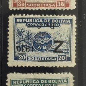 Countries A - M - Bolivia #C24a-26c Unused/Hinged; LH Fine/VF