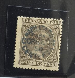 Spain - Fernando Po #38 var. Unused/NG Fine