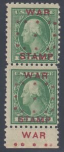 US Washington - Franklin #498 Unused/NH Fine/VF Unofficial "War Stamp" Overprint