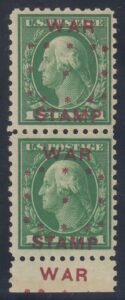 US Washington - Franklin #498 Mint/NH Fine/VF Unofficial "War Stamp" Overprint
