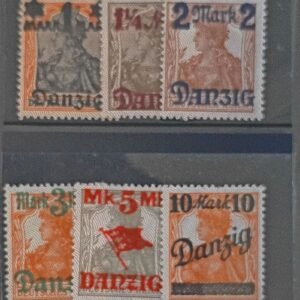 Danzig, Memel, and Plebescites - Danzig #25c-30c Unused; Used/LH VF