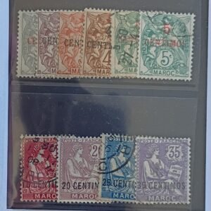French Colonies and French Area - Fr. Morocco #11-19 Unused; Used/Hinged Fine; VF