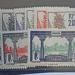 French Colonies and French Area - Gabon #33-41 Unused/Hinged Fine; VF