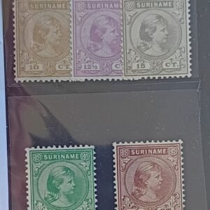 French Colonies and French Area - Surinam #25/30 (no 29) Unused Fine; VF