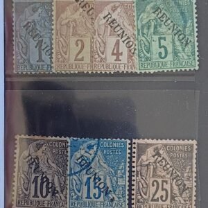 French Colonies and French Area - France/Reunion #17-22, 24 Mixed/Hinged Fine/VF