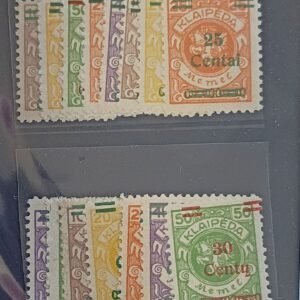 Danzig, Memel, and Plebescites - Memel #N91-105 Unused/LH Fine