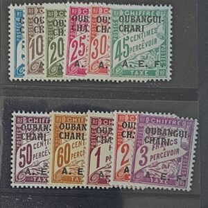 China - Ubangi Shari #J1-11 Unused/Hinged Fine/VF