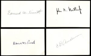 Cut Signatures of 4 Prominent Scientists - Anderson, Sinott, Northrup, Purcell