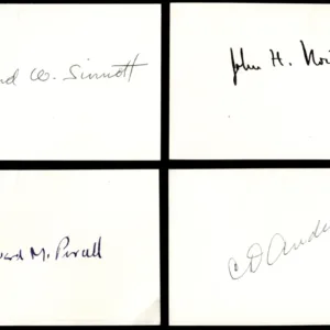 Cut Signatures of 4 Prominent Scientists - Anderson, Sinott, Northrup, Purcell