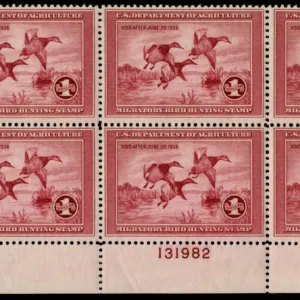 US RW 2 NH F-VF LL Plate Block