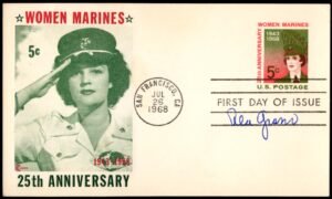 US UX56 FD card Signed by Ella Grasso, 1st Woman Gov. of CT
