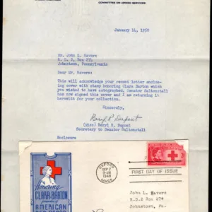 US 1948 #967 FDC Signed by Senator Saltonstall of MA