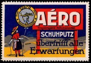 Germany  c1913 Vignette for Aero Shoe Polish Mint, VF