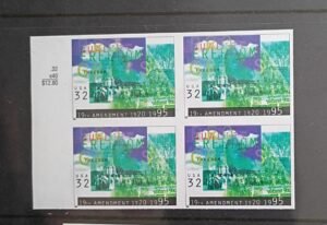 US Errors Post 1931 #2980b Imperforate plate number block/NH XF