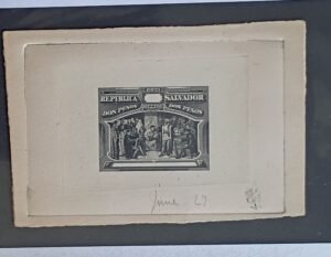 Countries - N- Z - Salvador #101 Unused VF Large Black Die Proof, Noted In Pencil