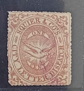 US Locals and Carriers #132L2 Unused/Hinged Fine