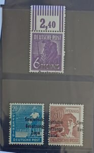 German Democratic Republic #10N2, 8, 14 Varieties Unused/NH