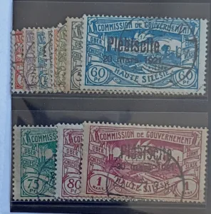 British Area N- Z - Upper Silesia #32-42Various1921 Used Fine to VF