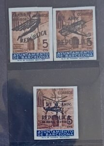 Spain Edifil Barcelona #NE19-21 Unused/Lightly Hinged