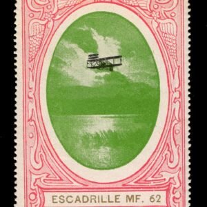 France c1914 WWI Maurice Farman Biplane Vignette, H F-VF
