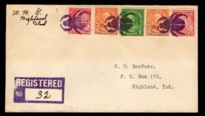 US Indiana, Mexico 632, 638, 682 Fancy Cancel Cover, "Beetle"