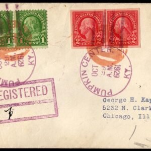 US Kentucky, Pumpkin Center 577, 563, 632 on Fancy Cancel Cover, "Pumpkin"