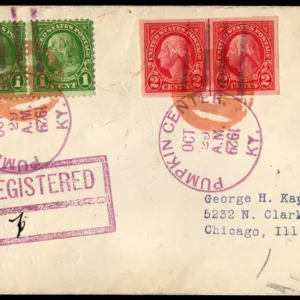 US Kentucky, Pumpkin Center 577, 563, 632 on Fancy Cancel Cover, "Pumpkin"