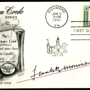 US #1144 FDC Signed by Frank B. Morrison, Gov. of NE
