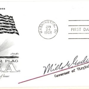 US 1338 FDC Signed by Mills E. Godwin, Gov. of VA