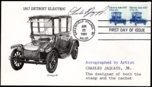 US 1906 FDC Signed by Designer, Chuck Jacuays