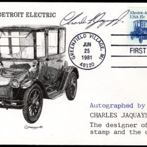 US 1906 FDC Signed by Designer, Chuck Jacuays