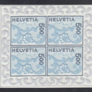 Swiss #1075a  2000 Embroidery M/S of 4