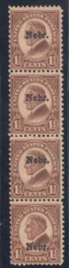 US Error #670 Unused/LH Fine Wide Spacing Pair in Strip of 4