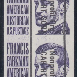 US Error #1297c VF Bureau Precanceled Imperf Pair, Dull gum