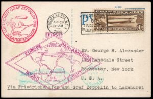 US C14 F-VF on VF Round Trip Card, Cert