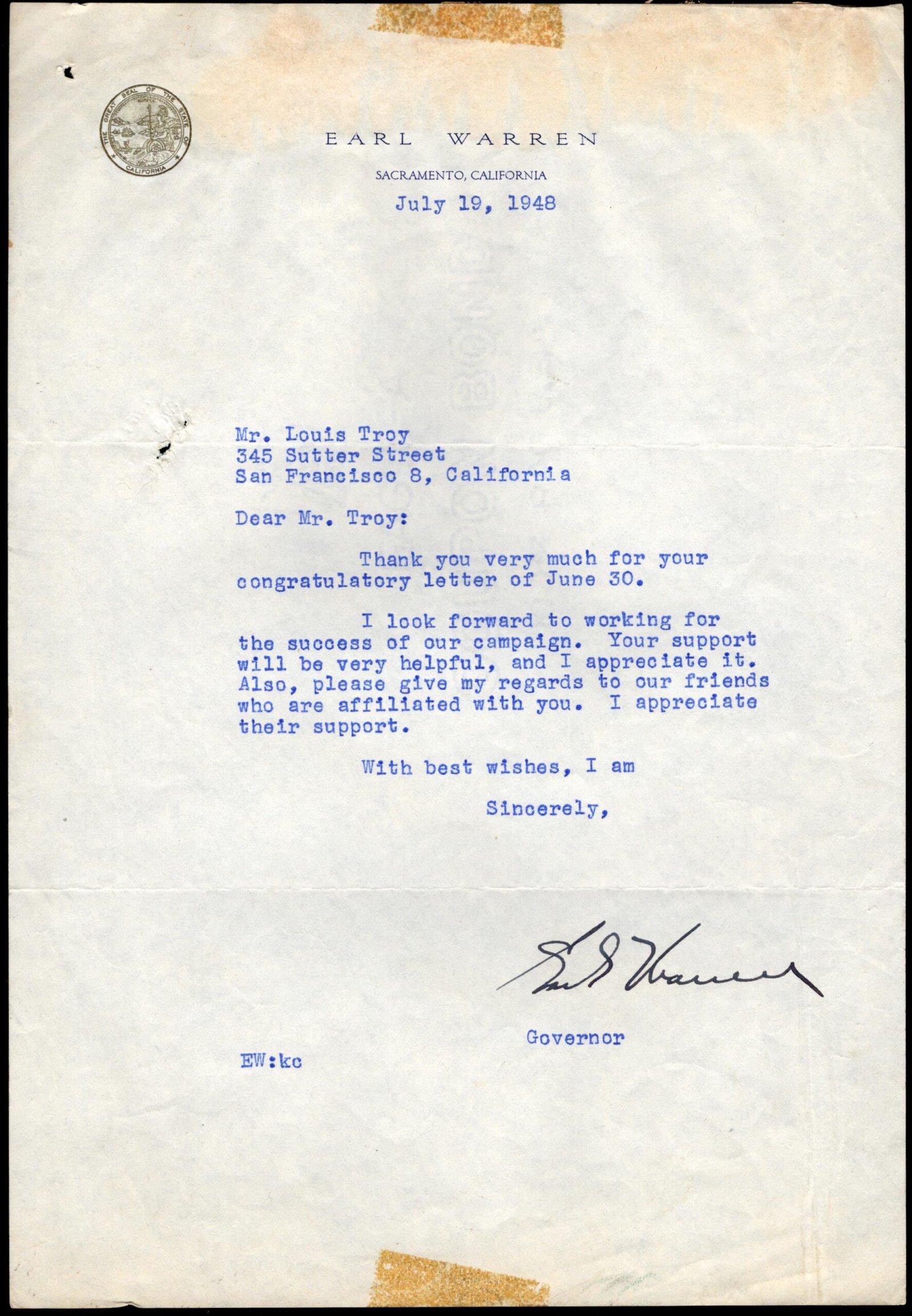 gov_earl_warren_signed_letter