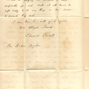 US 1839 Letter From and Signed by Edward Everett, Gov. of MA