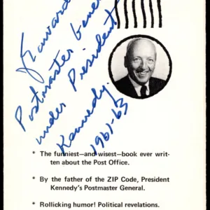 US Pamphlet Re. his Book Signed by J. Edward Day , PMG