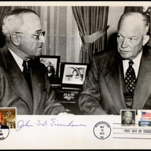 US 1394 FDC Cancel on Photo Signed by John S. D. Eisenhower, Son